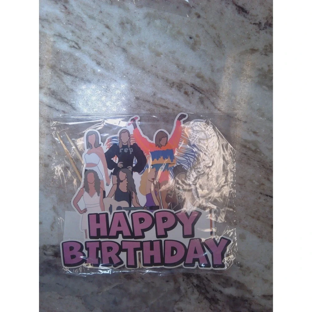 Taylor Swift Birthday Decorations Bundle 12 Balloons 50 Stickers Banner Toppers